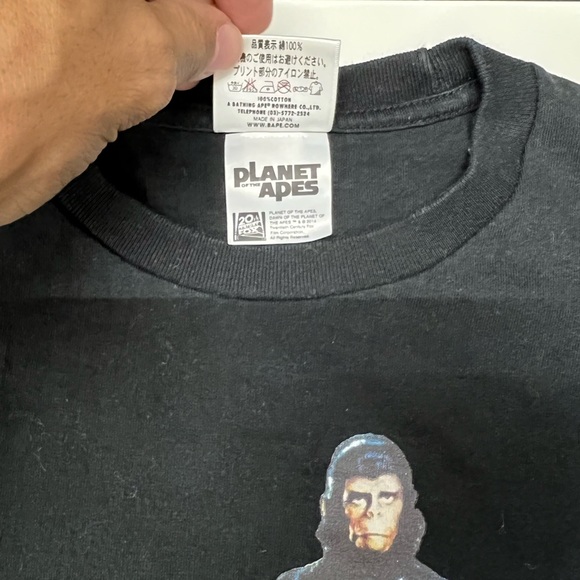 Vintage Bape x Planet Of The Apes Single Stitch Medium Tee - Made In Japan Rare - Picture 4 of 6